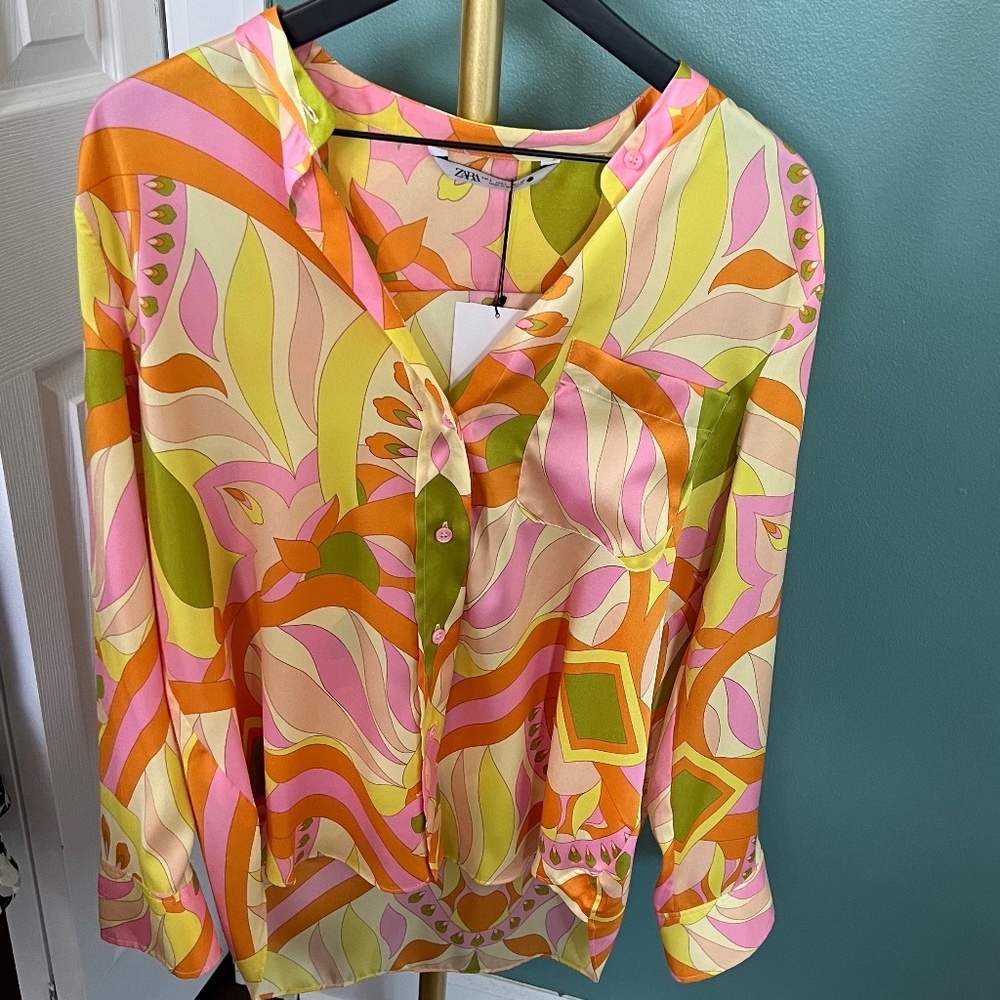 NEVER WORN- Zara Silk Top